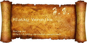 Hlatky Veronika névjegykártya